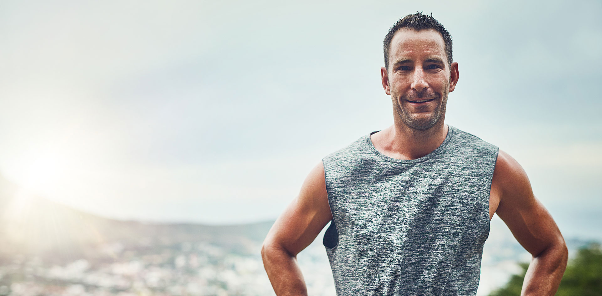 Healthy adult man representing medically guided testosterone therapy in Columbia Tennessee